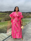 Hot Pink & Gold Floral Bubu